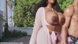 Victoria Cakes - Massive Ebony Ass Fucked Hard In The Garden